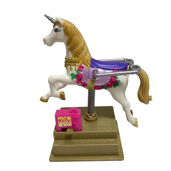 Barbie | Toys | Barbie Kelly Fun Rides Unicorn Wind Up Ride 202 Vintage ...